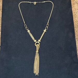 Erica Lyons Vintage Gold-Tone Tassel Y Necklace